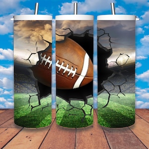 American Football Stadium 20 Oz Skinny Tumbler Wrap | Digital Download Included | Straight PNG