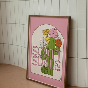 Scottsdale Blumenkaktus Print Wandkunst
