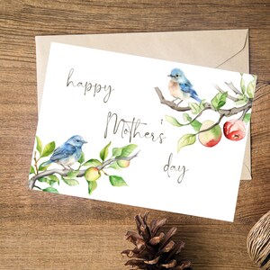 Mother&#39;s Day Card with Birds