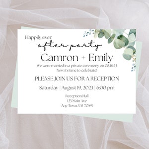 Wedding Reception Invitation