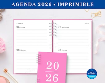 Agenda 2026, Agenda 2 2026, Agenda für 2026, Agenda 2026, digitale Agenda 2026, Agenda digital, elegantes Papier A5