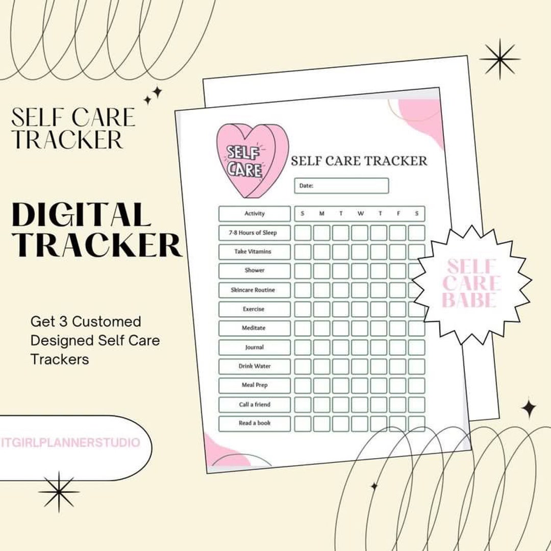 Self Care Digital Tracker - Etsy
