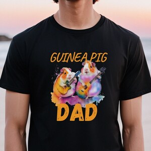 Guinea Pig Dad Shirt Guinea Pig Guitar Guinea Pig Tshirt Pet Lover Shirts Fathers Day Shirt Dad Shirt Guinea Pig Dad Gift Guinea Pig T-shirt