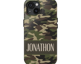 Custom Name Camouflage Phone Case: Personalized Military Gift
