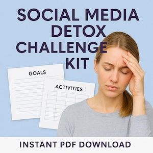 Zestaw wyzwań Social Media Detox w formacie PDF – 7-dniowy reset do wydrukowania, podpowiedzi do refleksji i śledzenie granic cyfrowych | Zestaw narzędzi Mind Clarity