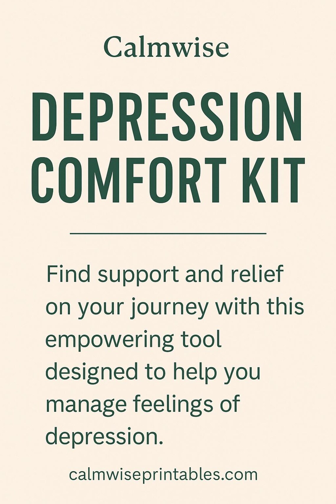Depression Comfort Kit | Mental Health Printable Journal | 10-page PDF ...