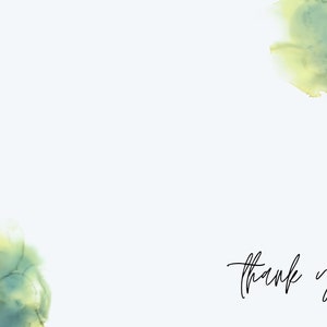 Thank you card - yellow watercolor