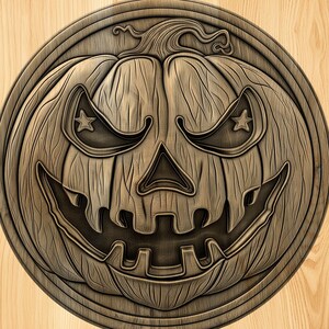 Pumpkin - Laser Engraving File 3D Illusion | PNG and LightBurn File | Laser Ready | Halloween | Artful Laser Downloadable | Plywood Laser