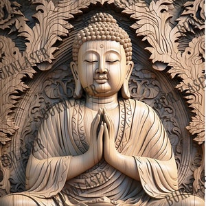 Laser Engraving | Budha Engraved | PNG Engraving | 3D Illusion | Laser Ready | Lightburn | Engraving Design | Digital File | Laser File