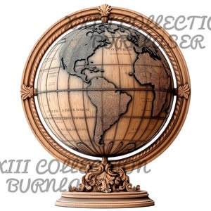 Plik PNG do grawerowania laserowego | Iluzja 3D | Mapa świata | Ziemia | Dekoracja drewniana | Plik do grawerowania Lightburn | Grawerowany projekt | Glowforge Xtool