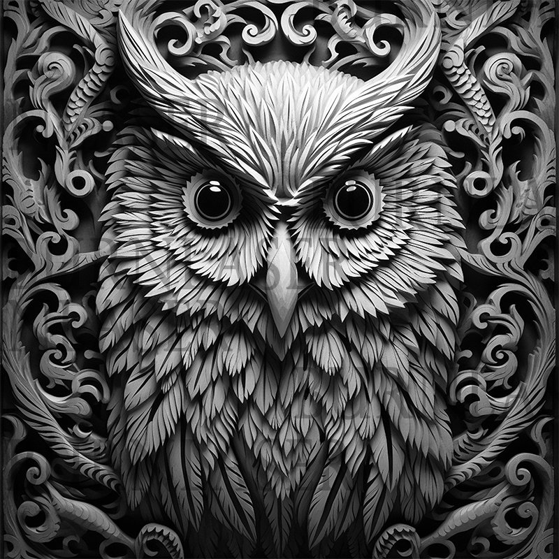 zijingyiran 3D Owl Embossed Shoulder Bag Creative Punk Female Bag Messenger Bag Original Animal Tassel Handbag 2021 New (Black) 並行輸入品 Articulating Owl Figurine - 3D Printed Home Decor, Realistic