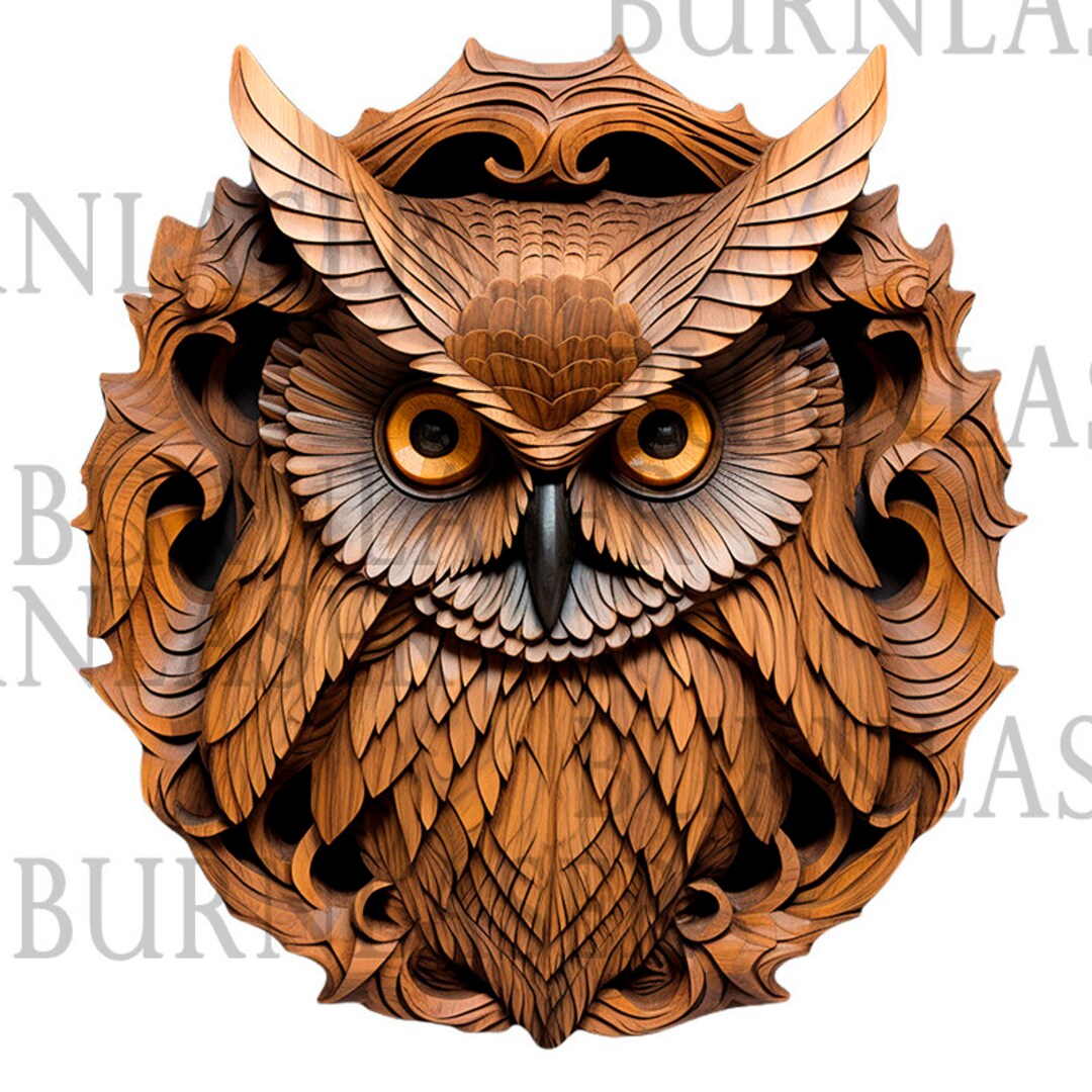 Laser Engraving File Laser Engraving PNG Laser Ready 3D Illusion Owl ...