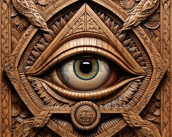 3D Illusion Eye Laser Engraving File | Wood Art (Digital Download)
