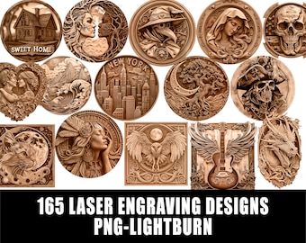 Mega Bundle x165 Laser Engraved Designs PNG | Artful Laser Wall Art | PNG  LightBurn Files | Instant Download | DIY Wall Decor | Laser Ready