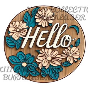 3D Illusion Hello Sign: Laser Engraving PNG, Lightburn File - Etsy