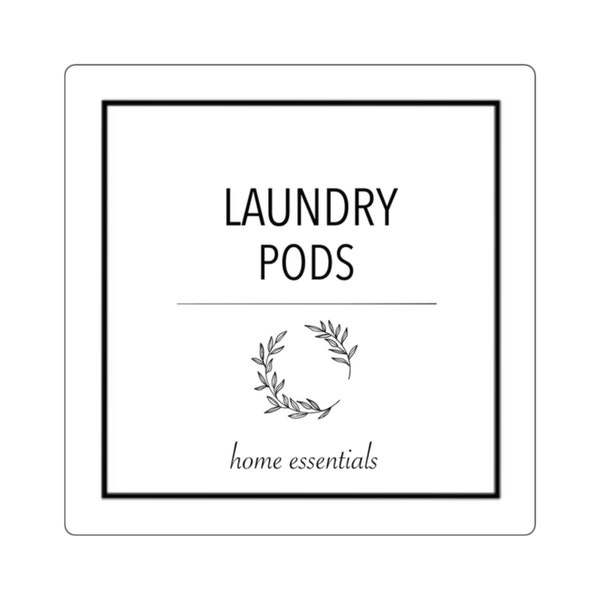 Laundry Pods Sticker, Label for Organizing Laundry Storage, Modern BOHO