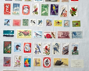 Vintage Bird Stamps