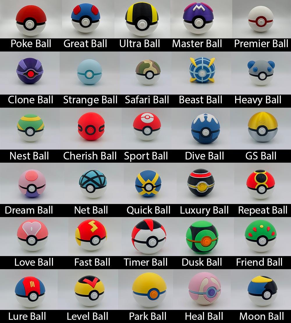 Ultimate Monster Ball Collection – 3D Printed Bundle - Etsy