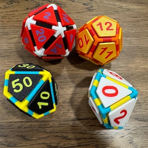 Customizable Clicky Multi-Sided Dice (Milti-Sided Fidget)