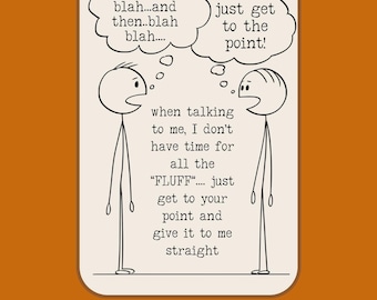 Stick People Talking Fluff Vinyl Sticker (2.50" x 3.25")