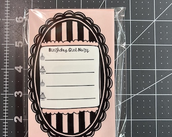 Birthday Girl Notepad, Not Sticky Pages, 50 Pages, Handmade, Notes For the Birthday Girl, Coquette-Style Notepad, To-Do's, 4.25"x6.25" size