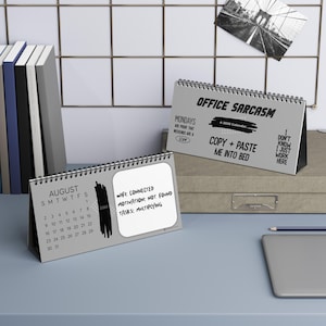 Desktop Calendar I 2026 Funny Office Humor Life Hacks I White Elephant Gift I Coworkers Employees Best Friend Gift I Sarcastic Desk Decor