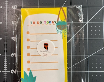 Plants To-Do Notepad, Bright and Sunny Notepad, Not Sticky Pages, 50 Pages, Handmade 3.75"x6" size