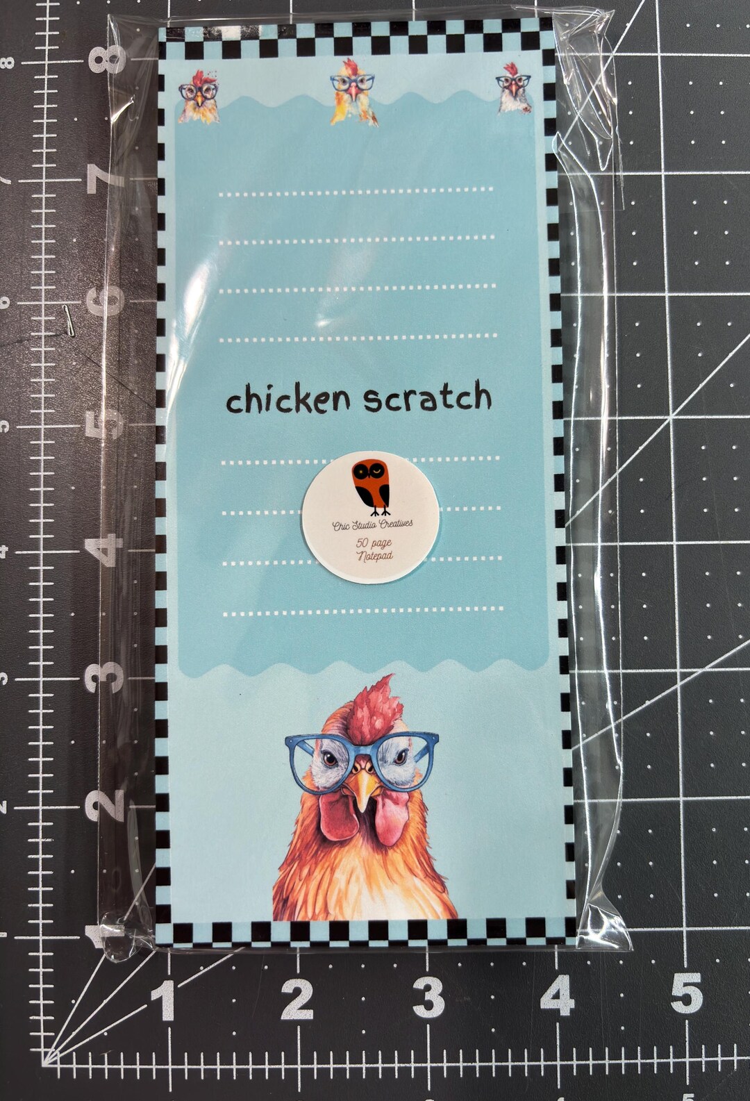 Chicken Scratch Notepad, Not Sticky Pages, 50 Pages Notepad, Handmade ...
