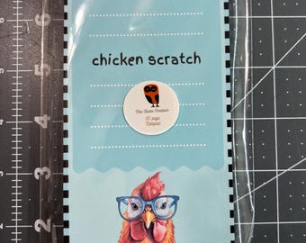 Chicken Scratch Notepad, Not Sticky Pages, 50 Pages Notepad, Handmade, Notes For Chicken Lovers  To-Do's, 4"x8.25" size