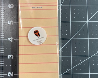 Library Notepad, Skinny Notepad, Book Reader Notepad, Reading List Notepad, Not Sticky Pages, 50 Pages, Handmade 3"x7" size