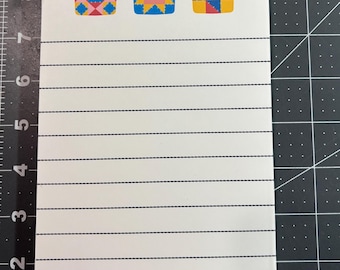 Blessed are the Piecemakers Quilter Notepad, Quilter To Do List Notepad, Not Sticky Pages, 50 Pages Notepad, Handmade, Quilt Blocks