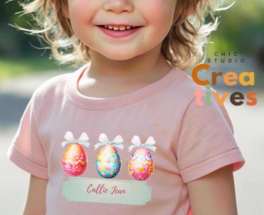Easter Egg Name Frame PNG for Sublimation, DIY Personalized Easter PNG ...
