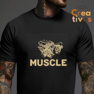 Muscle Engine, Grease Monkey, Car Enthusiast Design, Motorsport Clipart, Engine Art, Commercial Use, Digital Download, Father&#39;s Day, Dad PNG