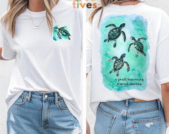Ocean Sea Baby Turtles PNG (Digital Download)