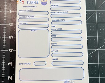 Crochet Project Notepad, Crochet To Do List Notepad, Not Sticky Pages, 50 Pages Notepad, Handmade, Crochet Project Planner