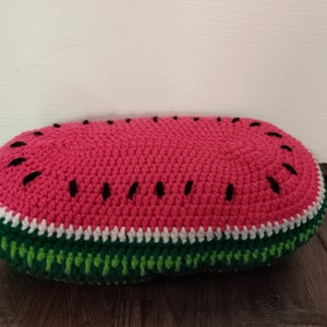 Crocheted Watermelon Pillow