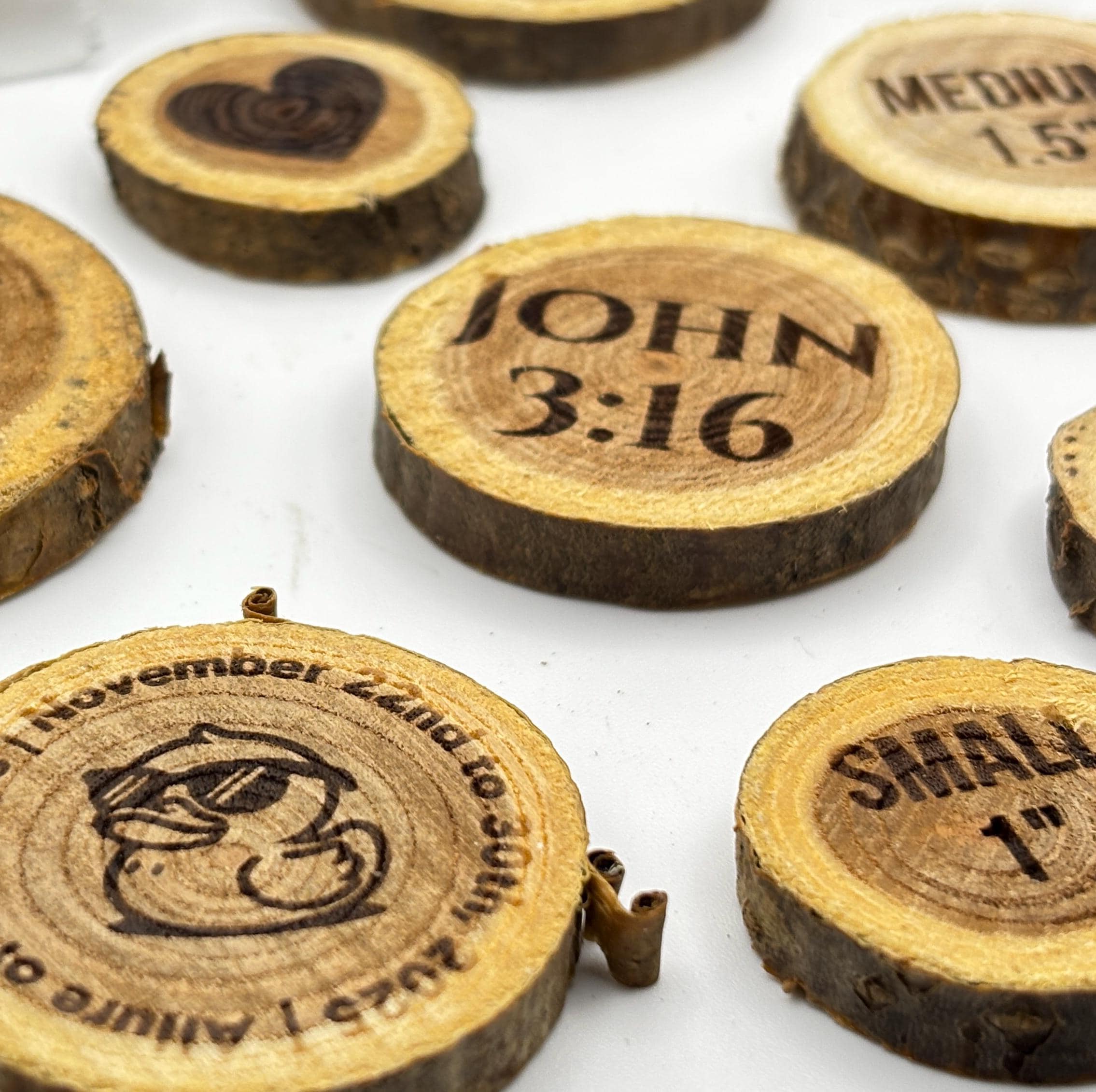 Custom Engraved Wood Slices