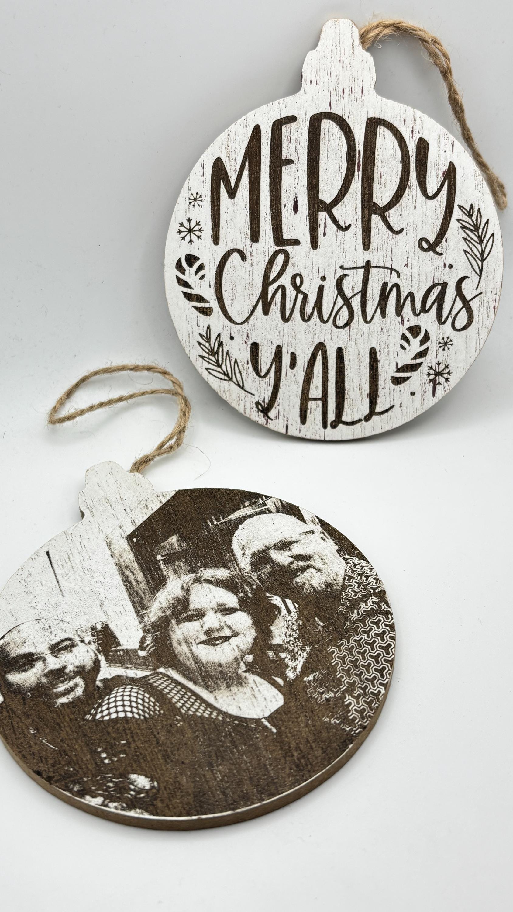 Custom Engraved MDF Christmas Ornament