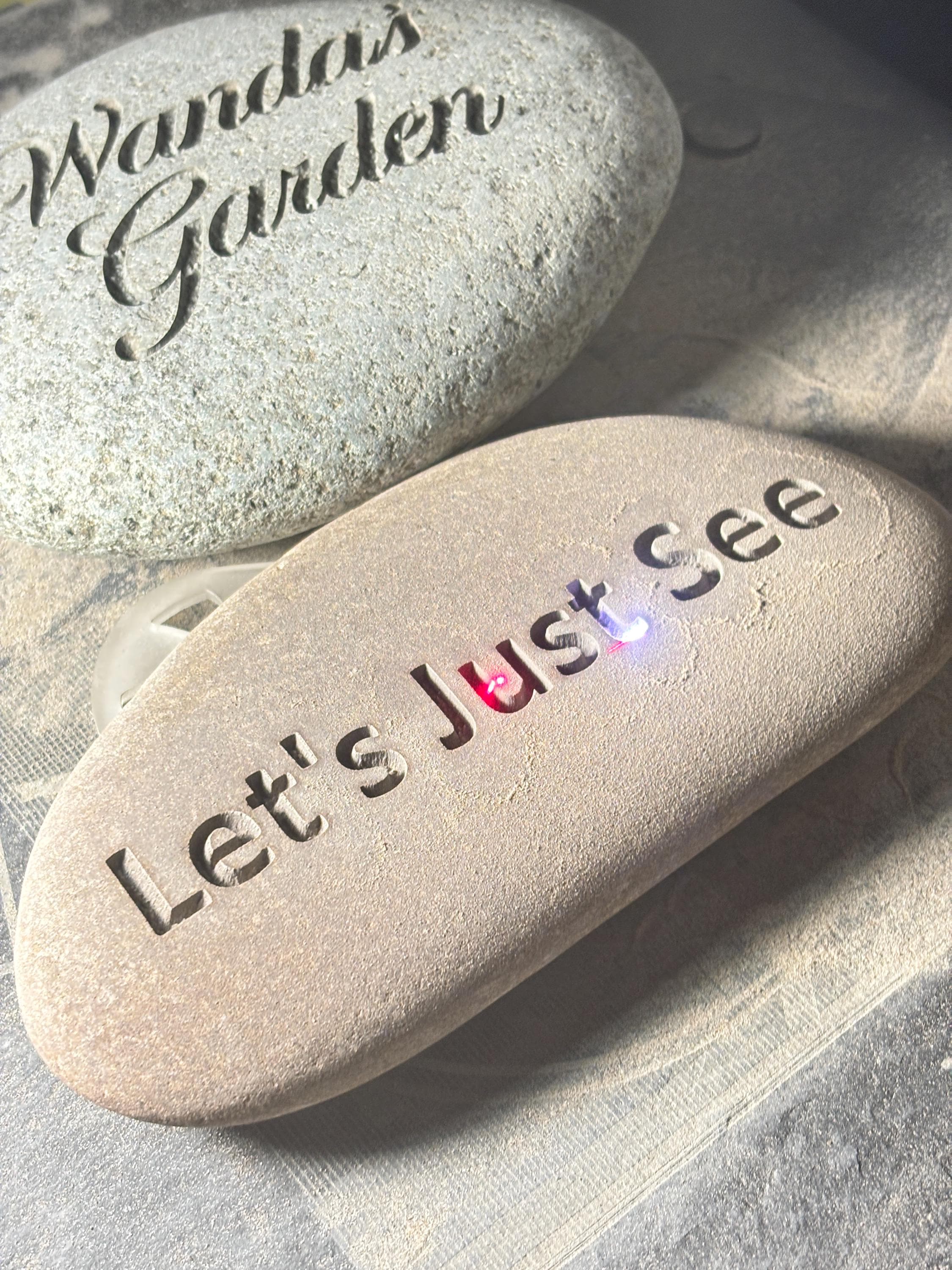 3" Engraved Stones Personalized | Grey