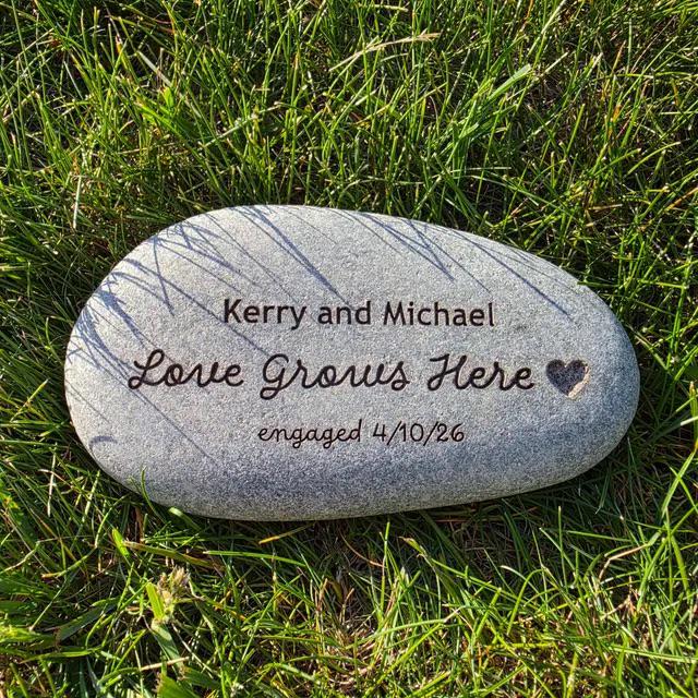 5" Engraved Stones Personalized | Grey