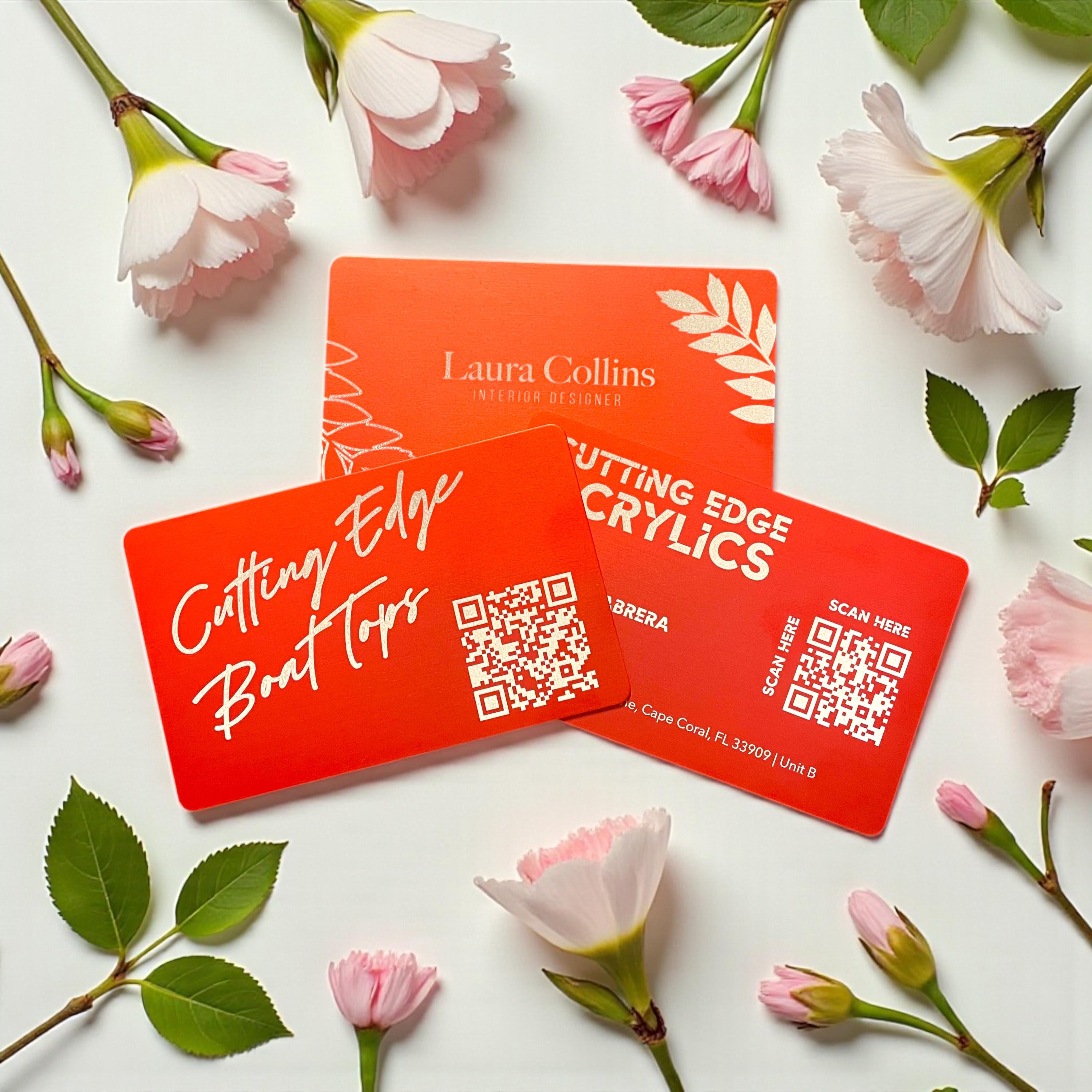 Custom Engraved Aluminum Business Card: Extra Thick, Bend Resistant | 0.8mm
