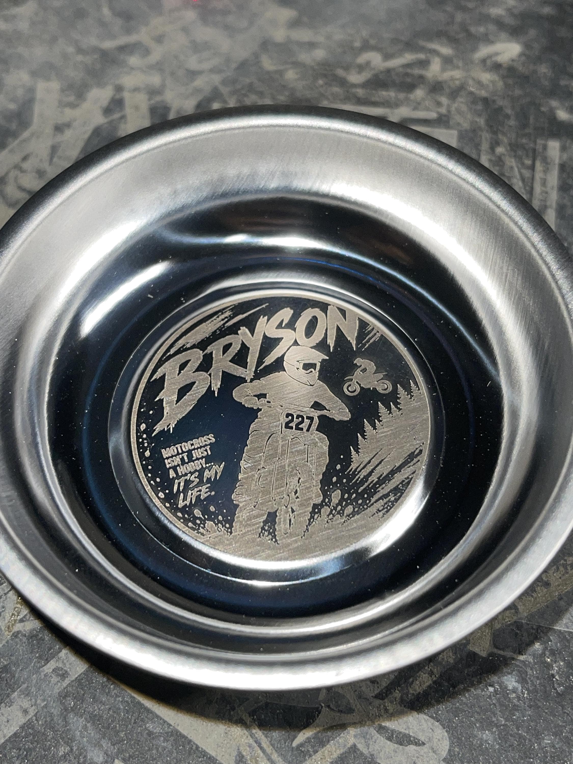 6" Custom Engraved Magnetic Parts Tray 