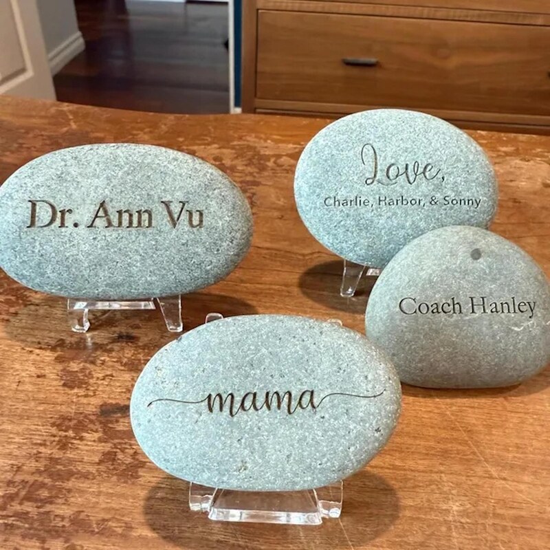 Calligraphy on Rocks - Etsy