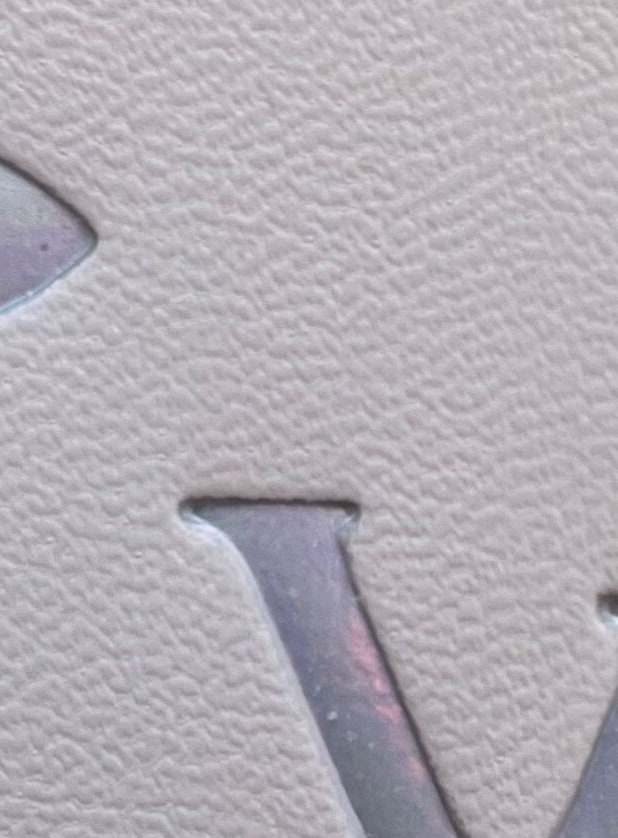 Faux Leather LV White on Light Purple – Dreamy Designs by Trudy