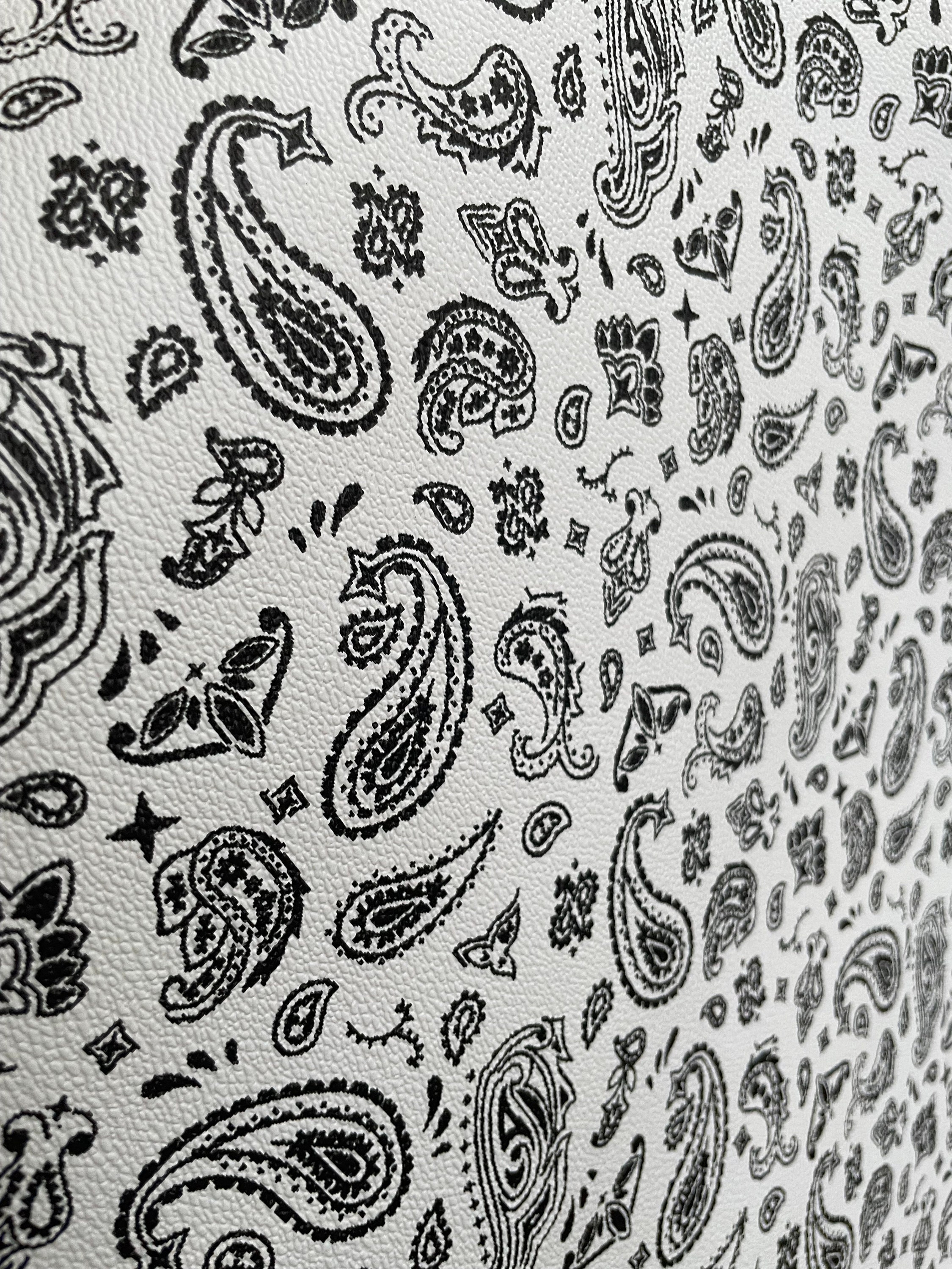 A white bandana faux leather print