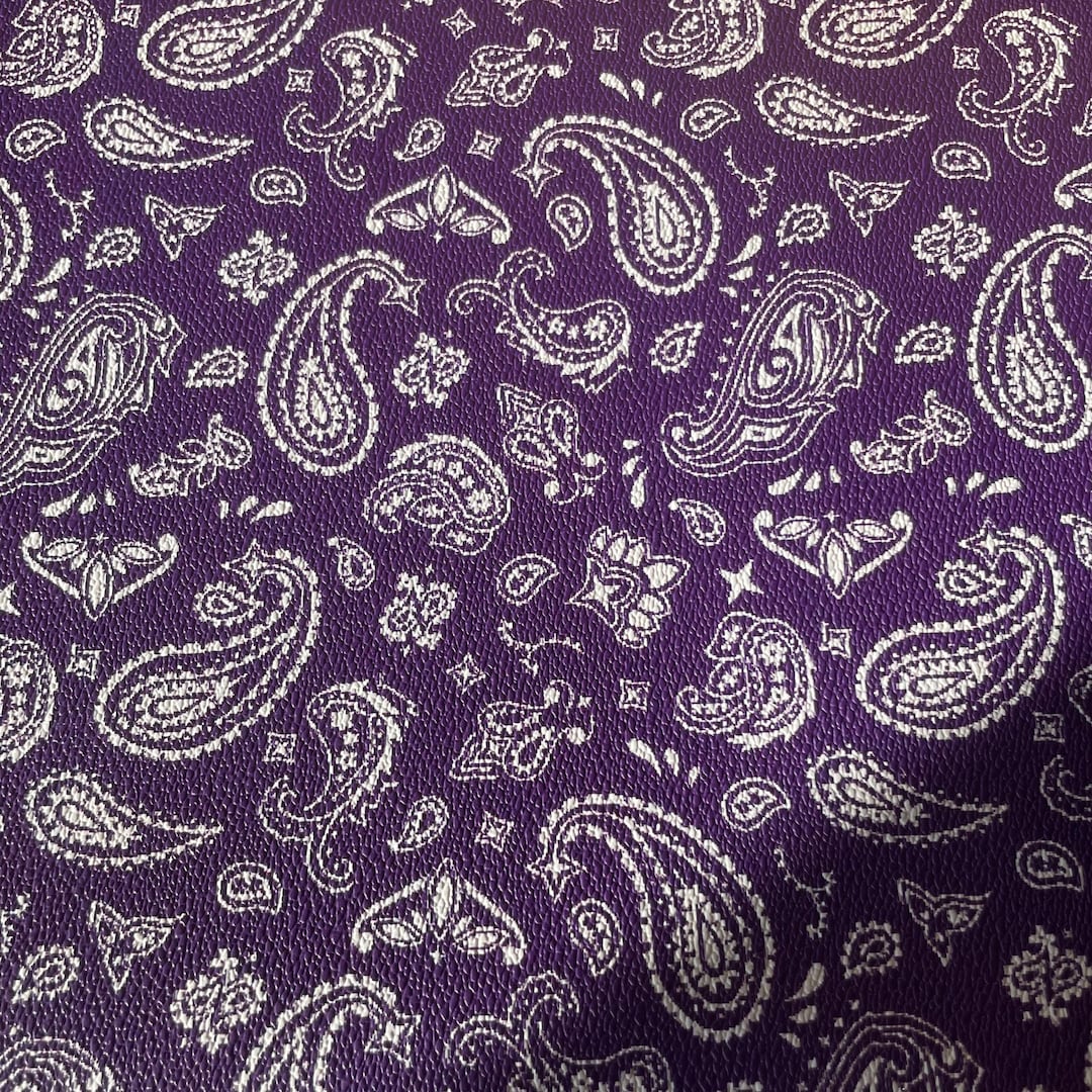 Purple Bandana Faux Leather Print - Etsy