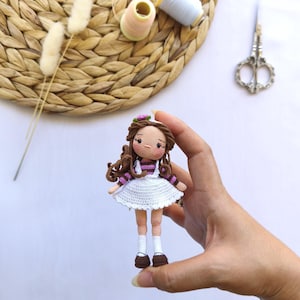 Miniature Amigurumi Doll Melissa/Crochet doll,Miniature doll,Amigurumi doll,Handmade,Handmade toys,Mini amigurumi,Collection doll