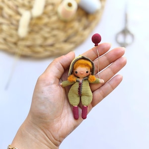 Miniature Amigurumi Doll Michaela/Crochet doll,Miniature doll,Amigurumi doll,Handmade Toys, Mini amigurumi,Handmade gifts,Collection doll