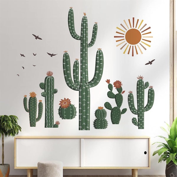 Cactus Wall Decal - Etsy