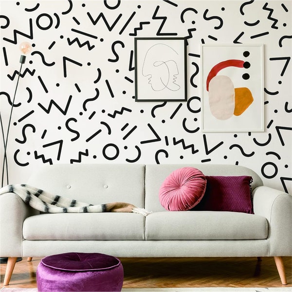 Geometric Wall Decal Etsy
